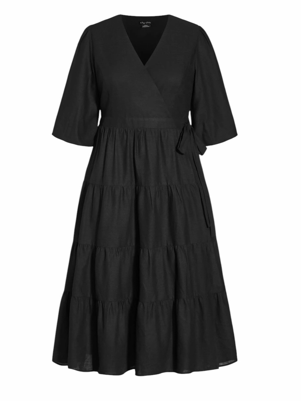 City Chic English Rose linen blend maxi dress